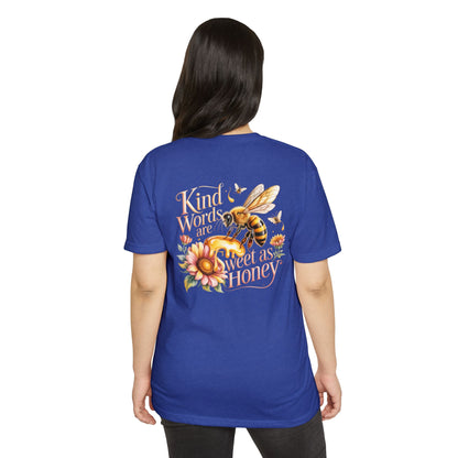Kind Words Are Sweet As Honey Tee — Bee Floral Inspirational T-Shirt