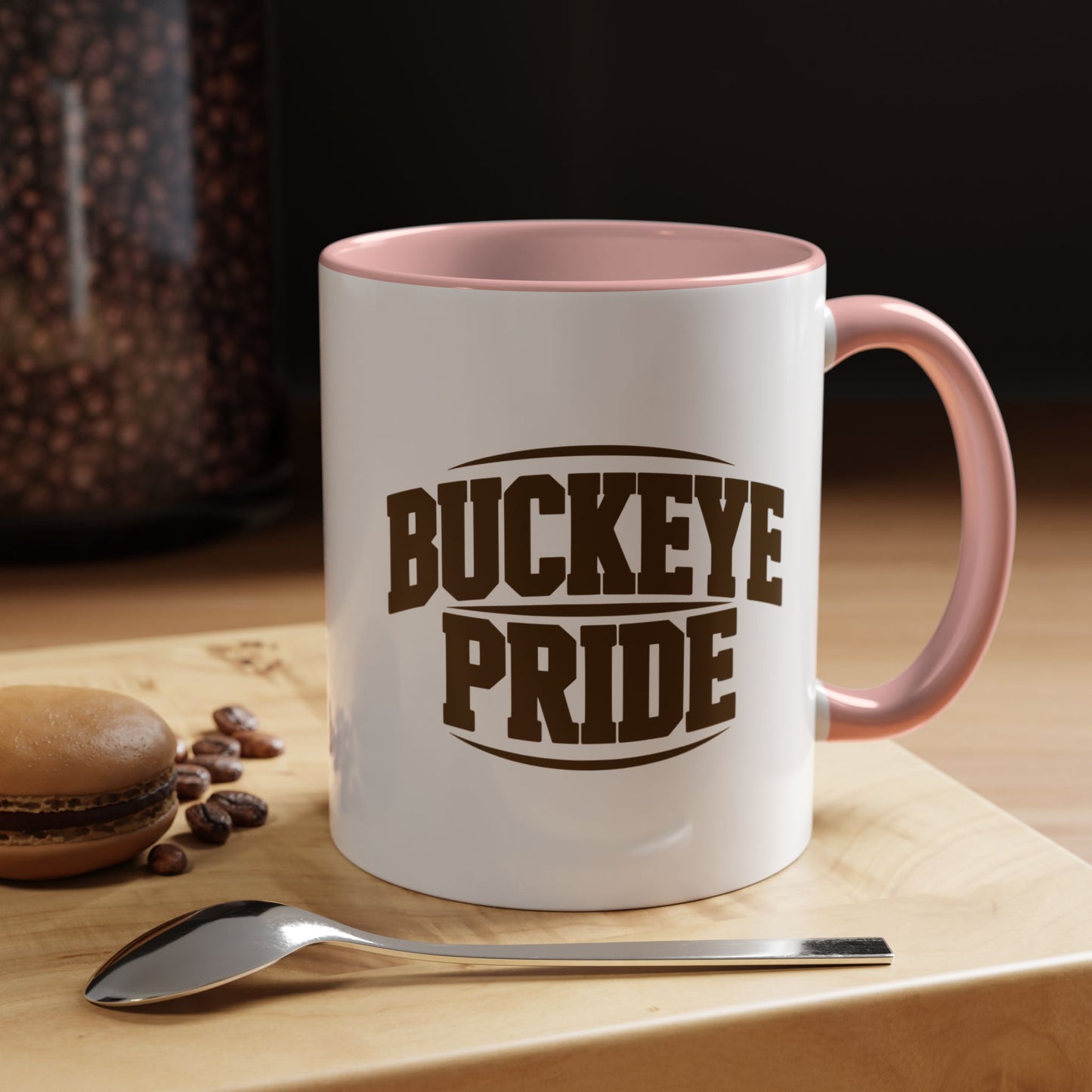 Buckeye Pride Accent Coffee Mug — School Spirit Ceramic Mug