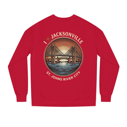 Jacksonville Crewneck Sweatshirt — I  Jacksonville St. Johns River City Graphic