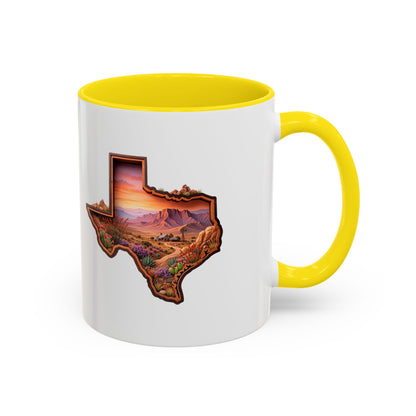 Texas Sunset Accent Coffee Mug – Scenic Lone Star State Landscape (11/15oz)