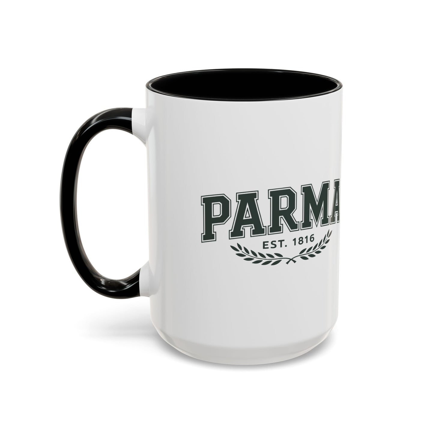 Parma Established 1816 Accent Coffee Mug — Vintage Collegiate Ceramic Coffee Cup