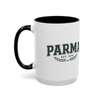 Parma Established 1816 Accent Coffee Mug — Vintage Collegiate Ceramic Coffee Cup
