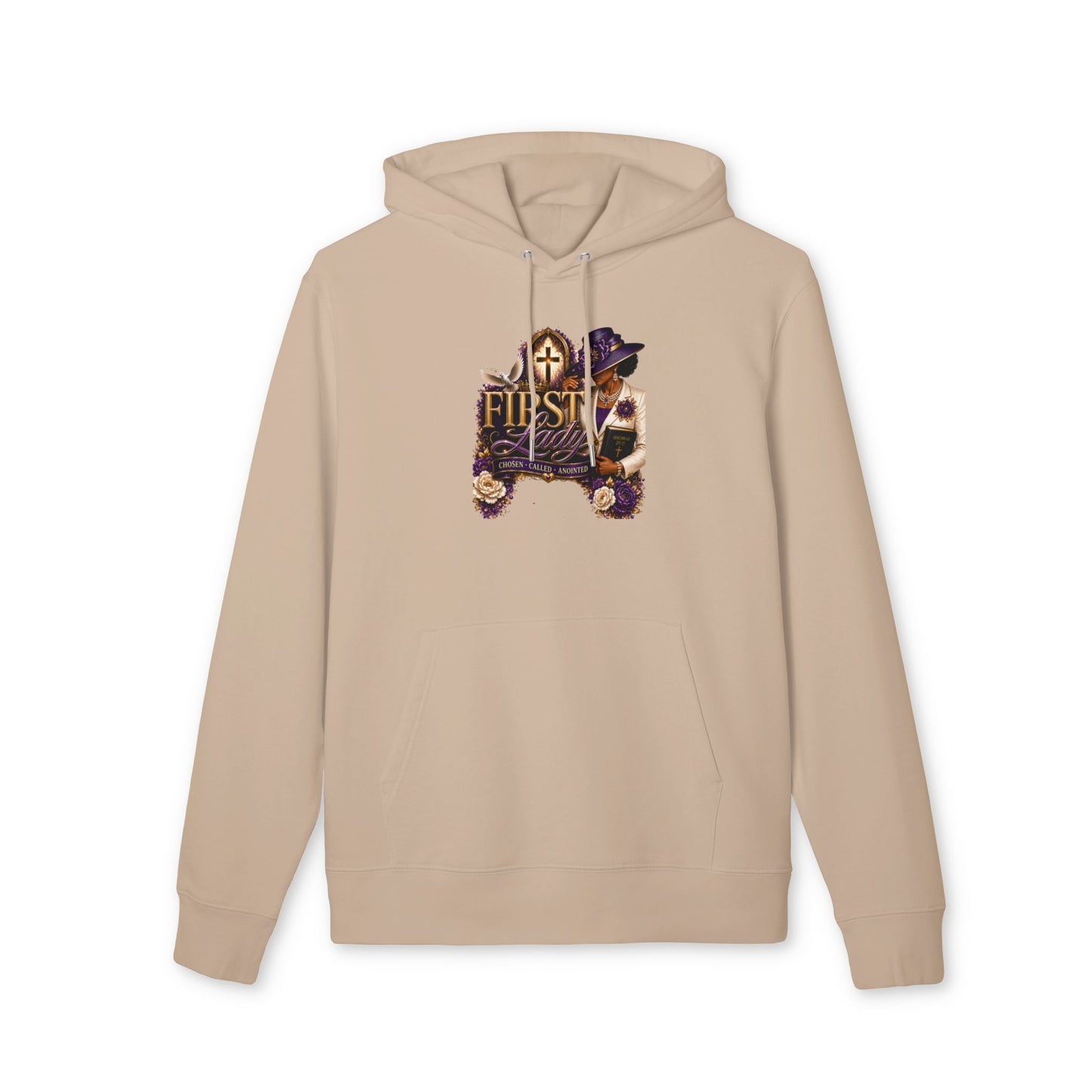 Hoodie — "First Lady" Vintage Floral Church Hat Design