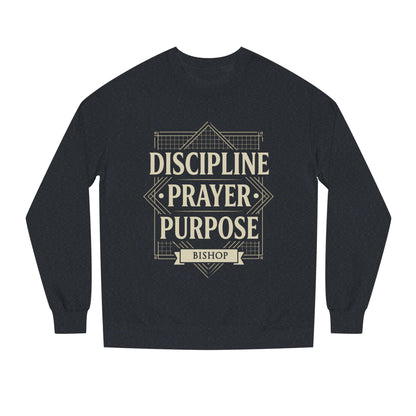 Crewneck Sweatshirt — "Discipline Prayer Purpose" Inspirational Faith Design