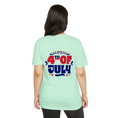 4th of July T-Shirt — Patriotic Red & Blue Independence Day Tee
