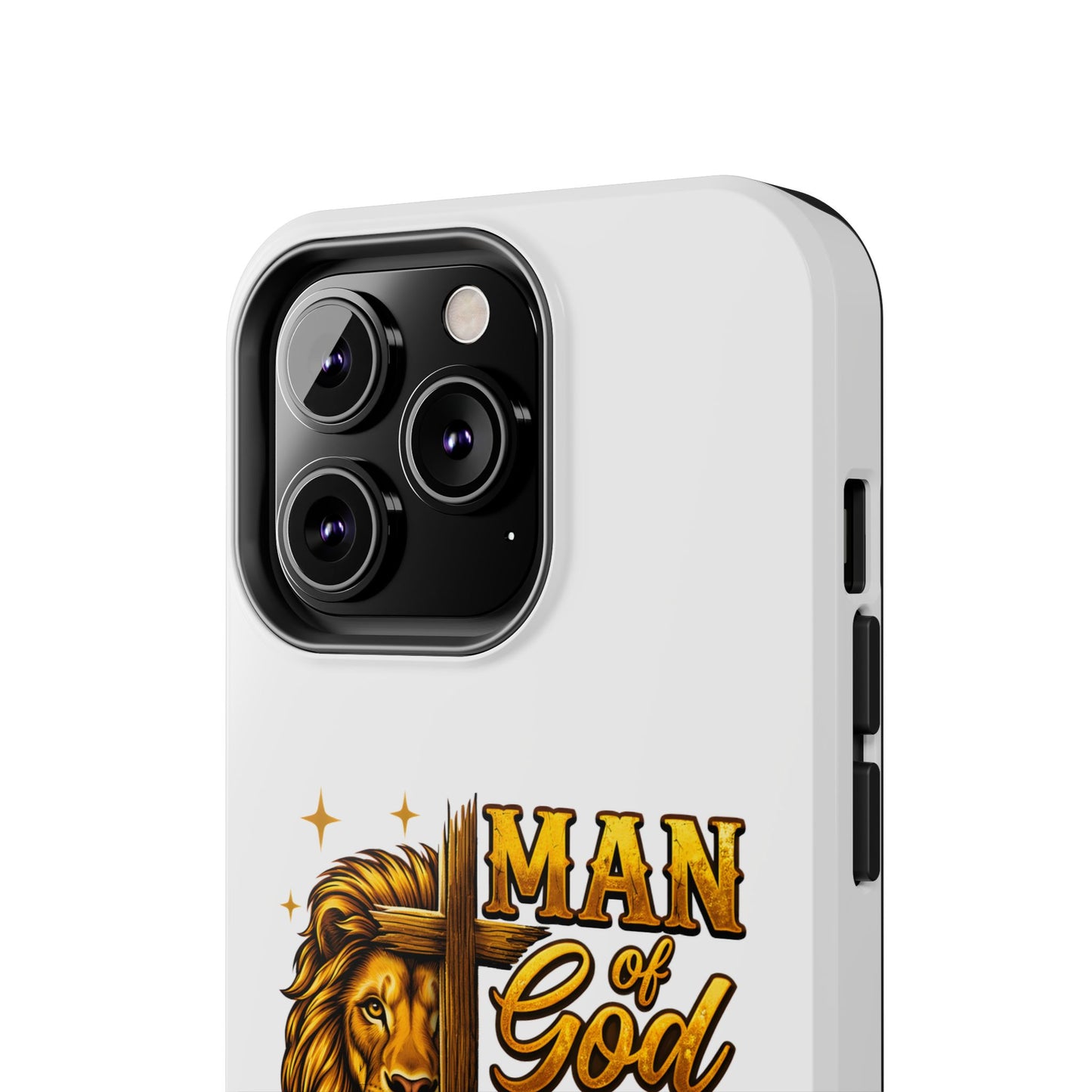 Man of God Lion Phone Case — ‘Man of God’ Christian Protector Dad Gift