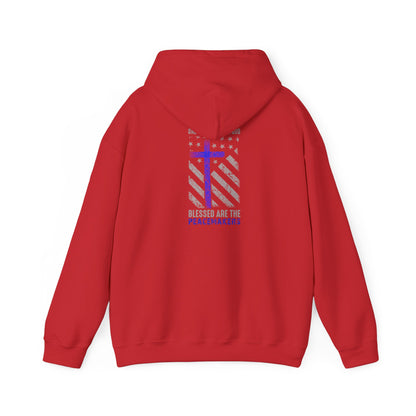 Blessed Are The Persecuted Hoodie — Christian Thin Blue Line Cross Sweatshirt