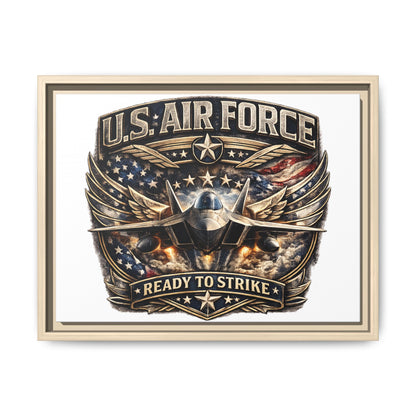 U.S. Air Force Framed Canvas Print – "Ready to Strike" Military Wall Art