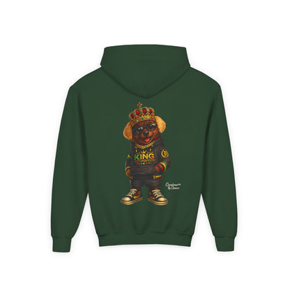 Youth Hoodie – 'King' Bear Streetwear Pullover