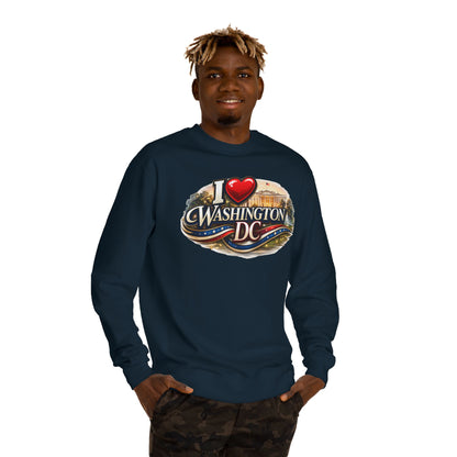Washington DC "I  Washington DC" Sweatshirt - Tourist Souvenir Crewneck