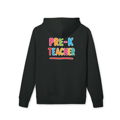 Pre-K Teacher Hoodie — Colorful Backprint Teacher Appreciation Gift