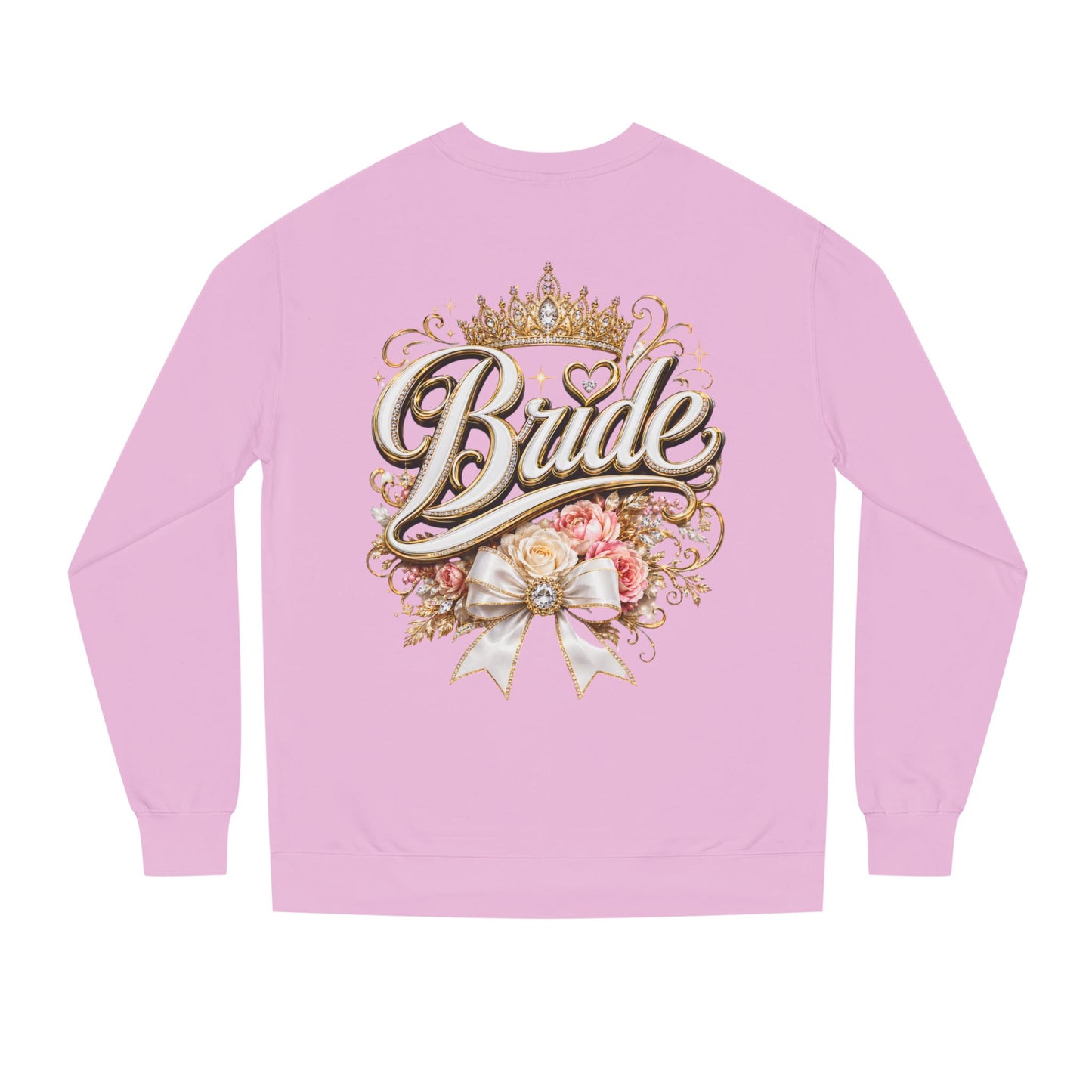 Bride Sweatshirt — Floral Crown Bridal Crewneck for Bachelorette & Wedding