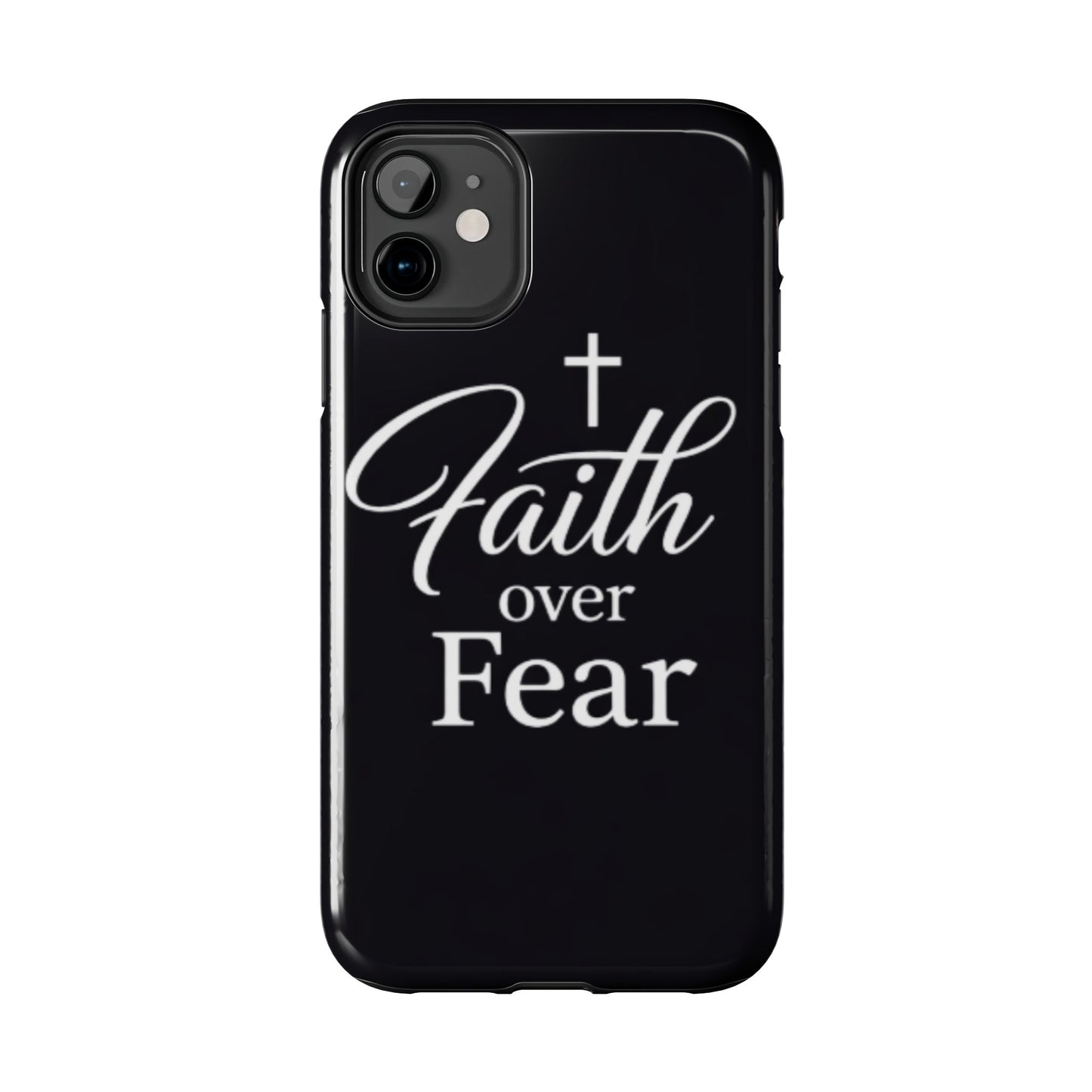 Faith Over Fear Tough Phone Case — Inspirational Christian Cross Phone Cover