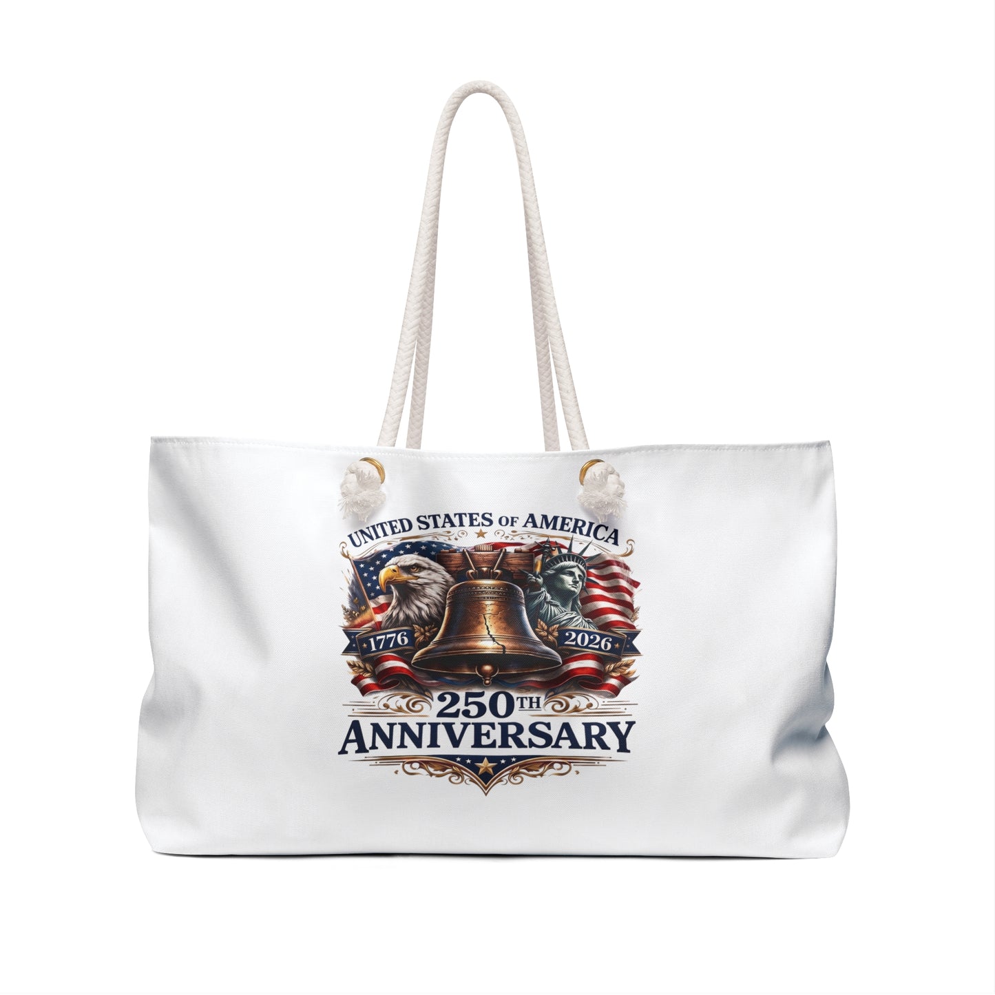 250th Anniversary USA Liberty Bell Weekender Bag — Patriotic Travel Tote