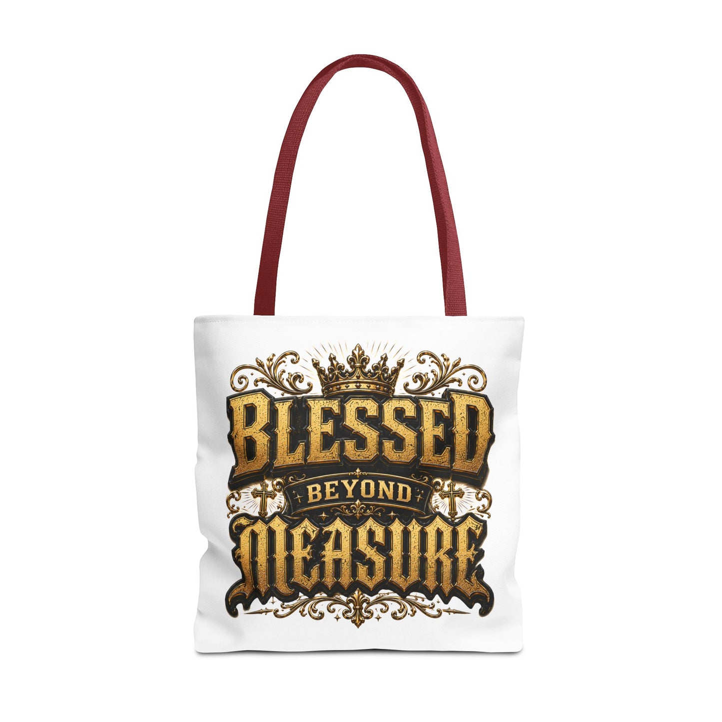 Blessed Beyond Measure Tote Bag — Inspirational Faith Canvas Tote