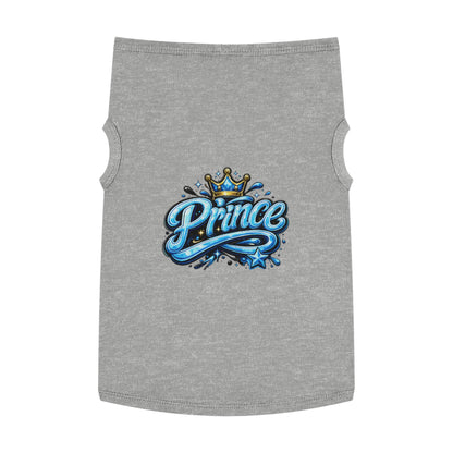 Prince Pet Tank Top — Blue Crown Graphic Dog Shirt
