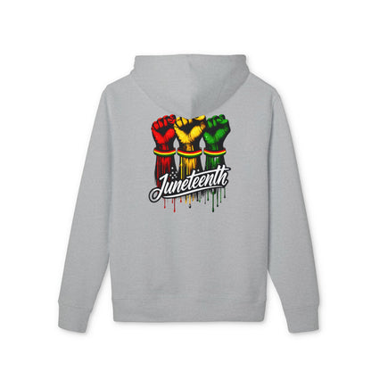 Juneteenth Raised Fists Hoodie — Black History Celebration Pullover