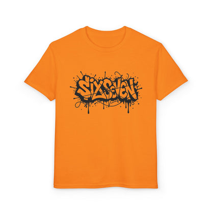 Youth T-Shirt — 'SixxSeven' Black Graffiti Drip Streetwear Tee