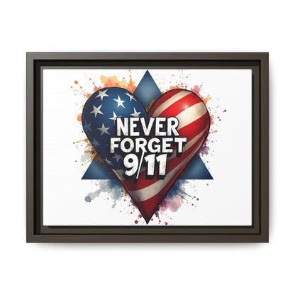 Never Forget 9/11 Framed Canvas Print
