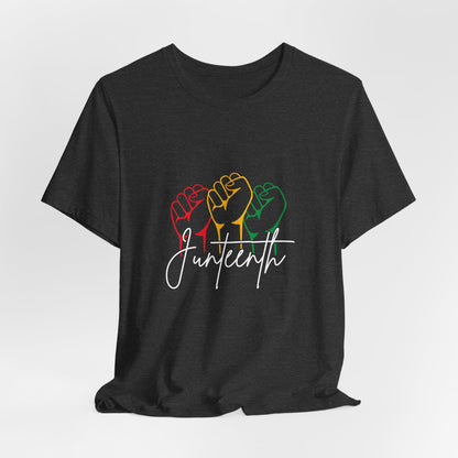 Juneteenth Fist T-Shirt — Pan-African Colors Celebration Tee