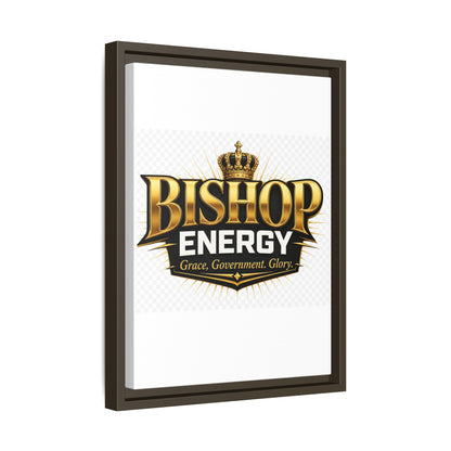 Framed Canvas Art - "Bishop Energy" Gold Crown Logo (Matte)