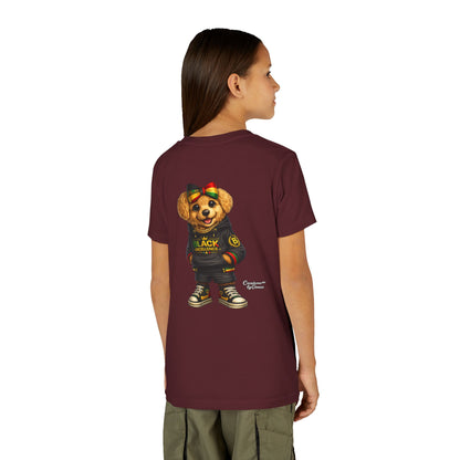 Youth Tee — Rasta Teddy "Black Excellence" Graphic Shirt