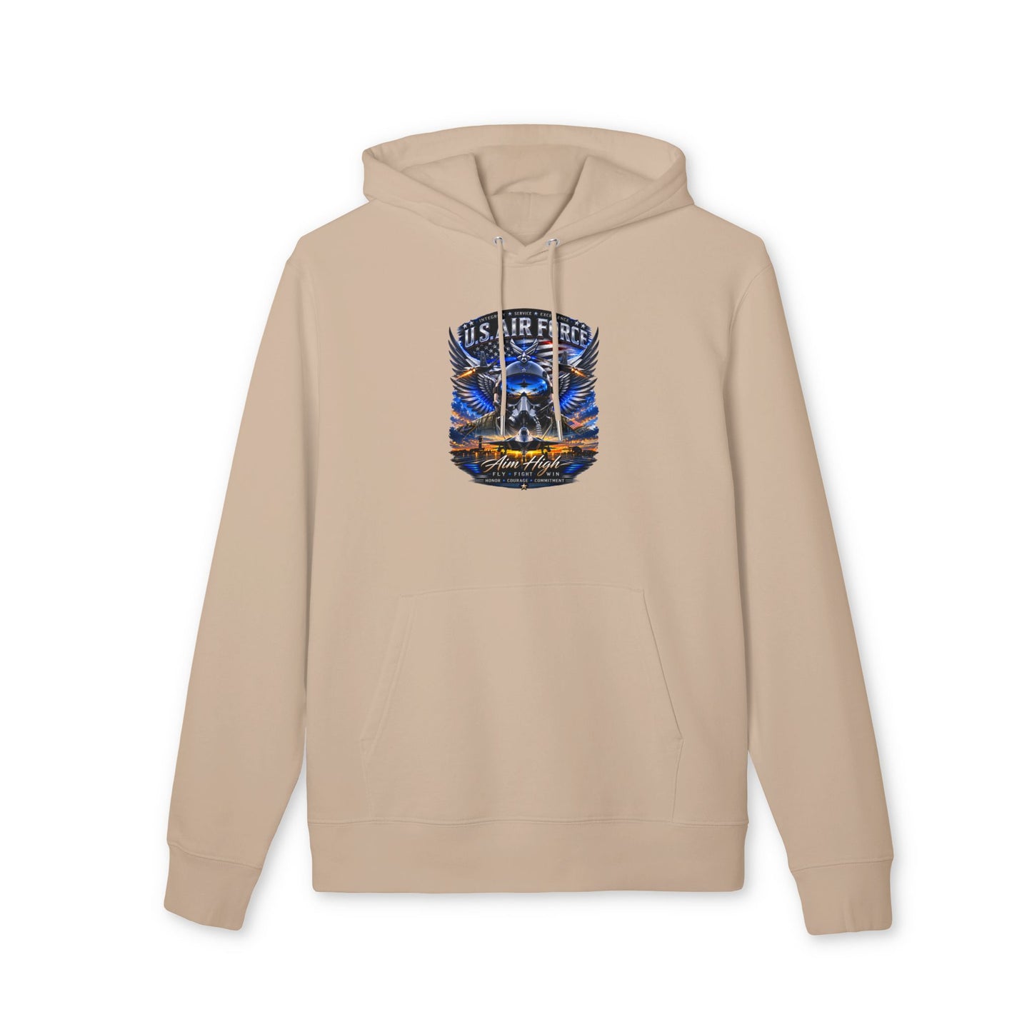 Air Force Skull Hoodie — U.S. Air Force Wings Military Tribute Pullover