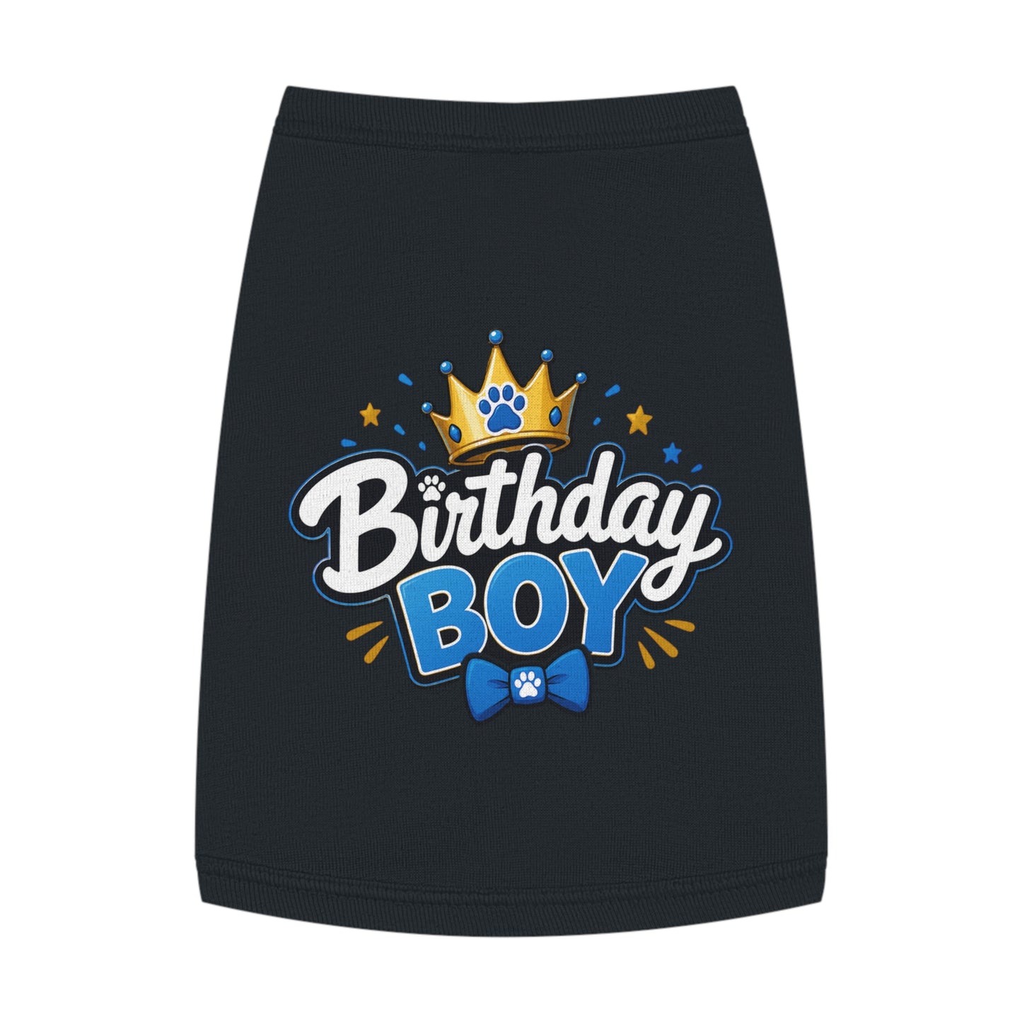 Birthday Boy Pet Tank Top — Cute Crown & Paw Design