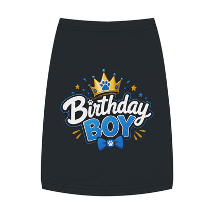 Birthday Boy Pet Tank Top — Cute Crown & Paw Design
