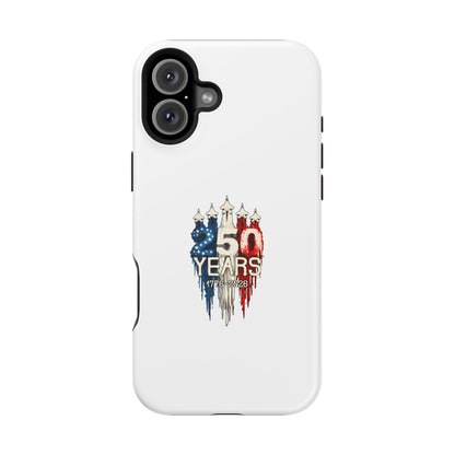50 Years Patriotic iPhone Case — American Flag Anniversary Magnetic Impact-Resistant Case