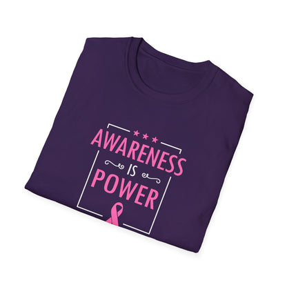 Awareness Is Power Breast Cancer Awareness T-Shirt