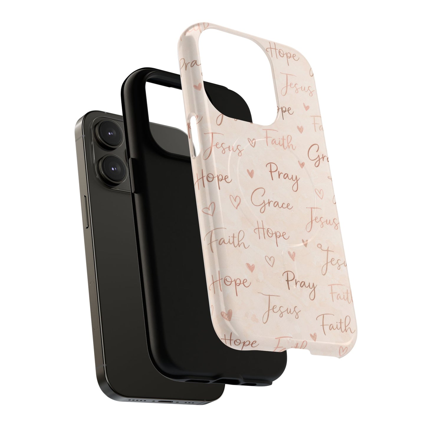 Christian Words Tough Magnetic Phone Case — Hope Pray Grace Jesus Faith