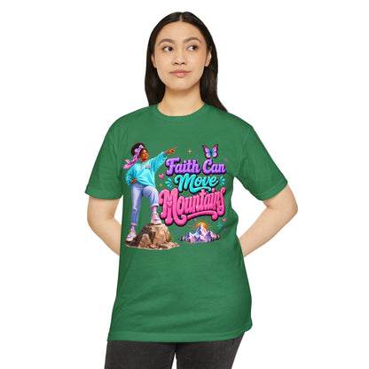 T-Shirt — Faith Can Move Mountains Inspirational Graphic Tee