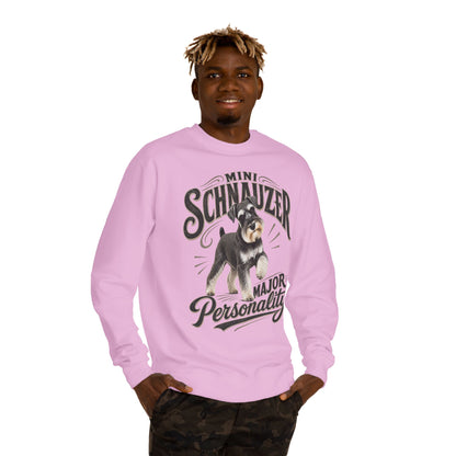 Mini Schnauzer Sweatshirt — "Major Personality" Dog Lover Crewneck