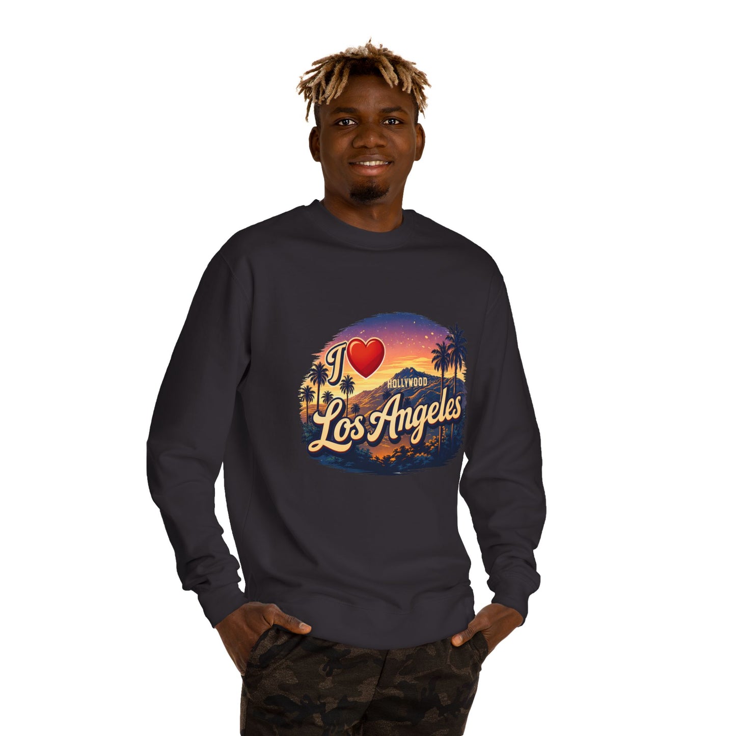 I  Los Angeles Crewneck Sweatshirt — Vintage Sunset LA Pullover