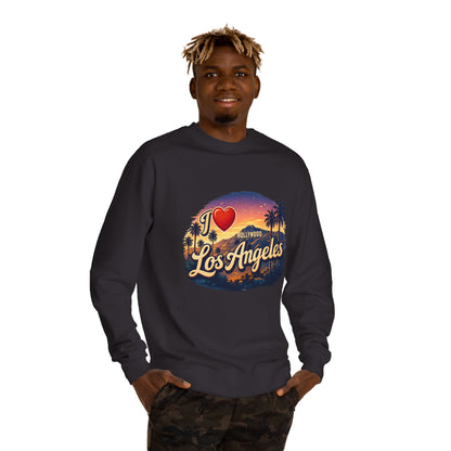 I  Los Angeles Crewneck Sweatshirt — Vintage Sunset LA Pullover