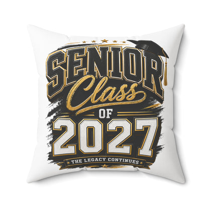 Senior Class of 2027 Decorative Pillow — Graduation Keepsake