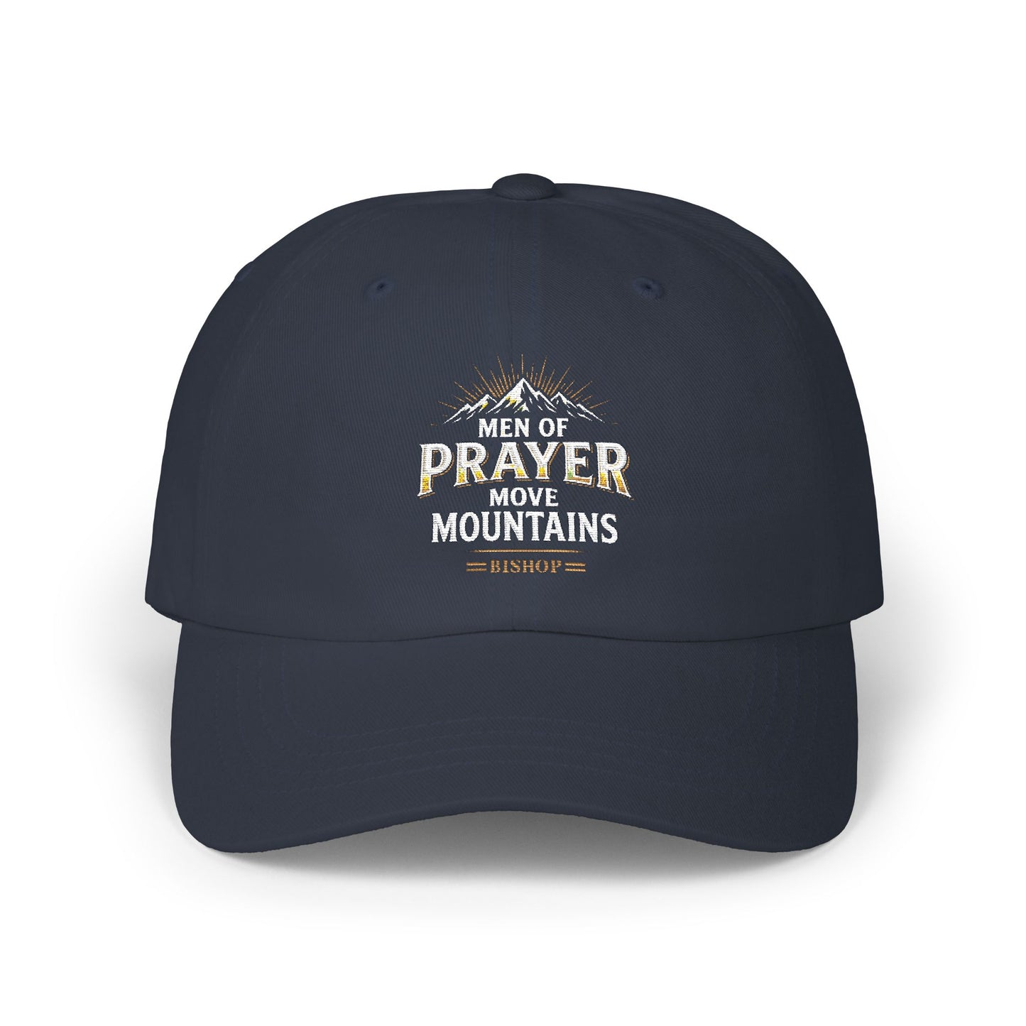 Men of Prayer Move Mountains Dad Cap — Christian Faith Baseball Hat