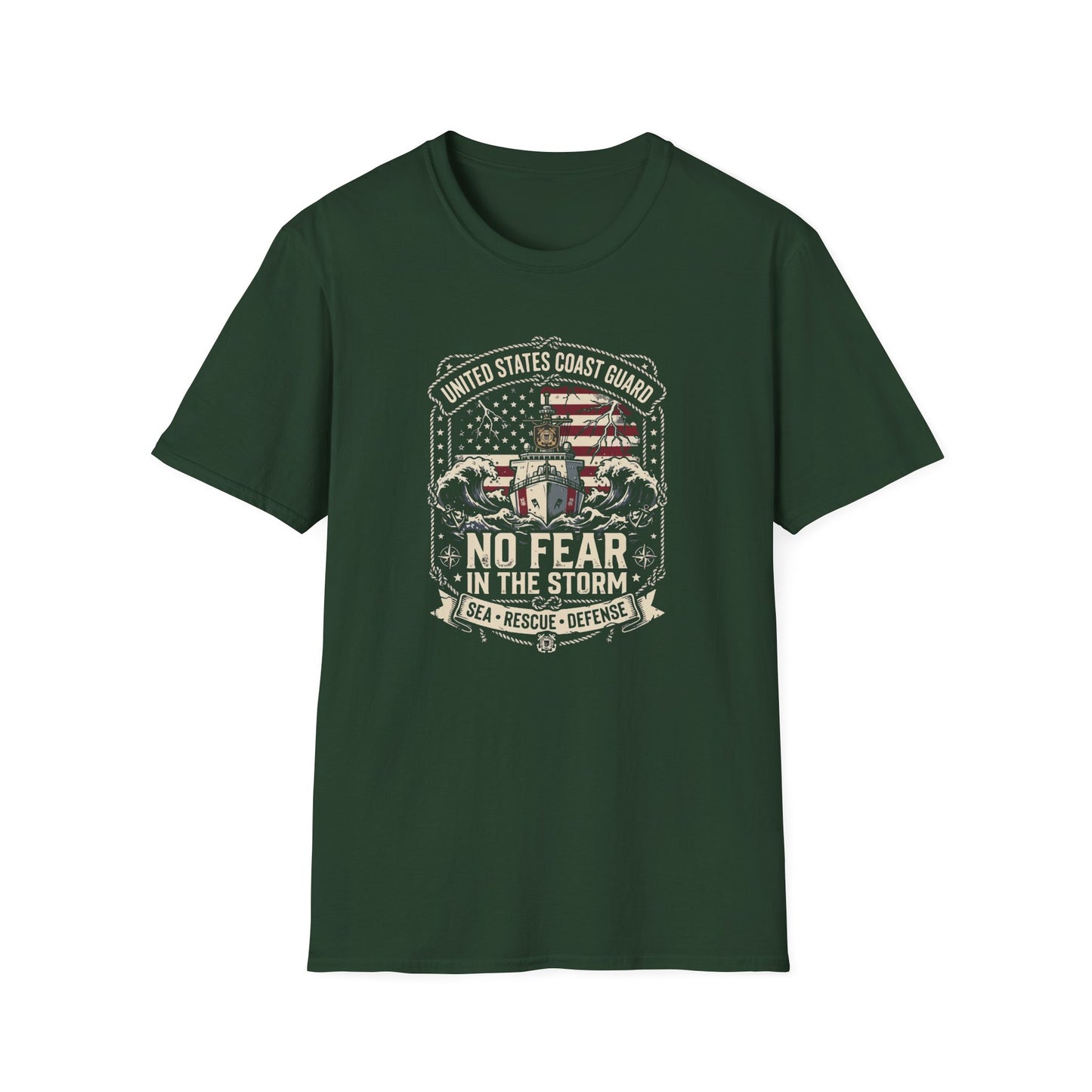 United States Coast Guard No Fear in the Storm T-Shirt