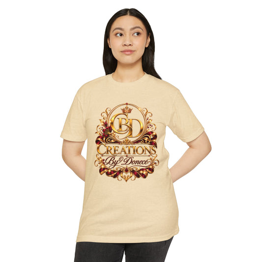 Creations By Donece® Logo T-Shirt – Gold Ornamental Graphic Tee