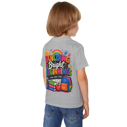 Toddler T-Shirt — "Building Bright Beginnings" Back-to-School Graphic