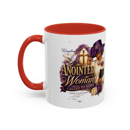 Anointed Woman Coffee Mug — Faithful, Called to Serve Accent Mug (11/15oz)