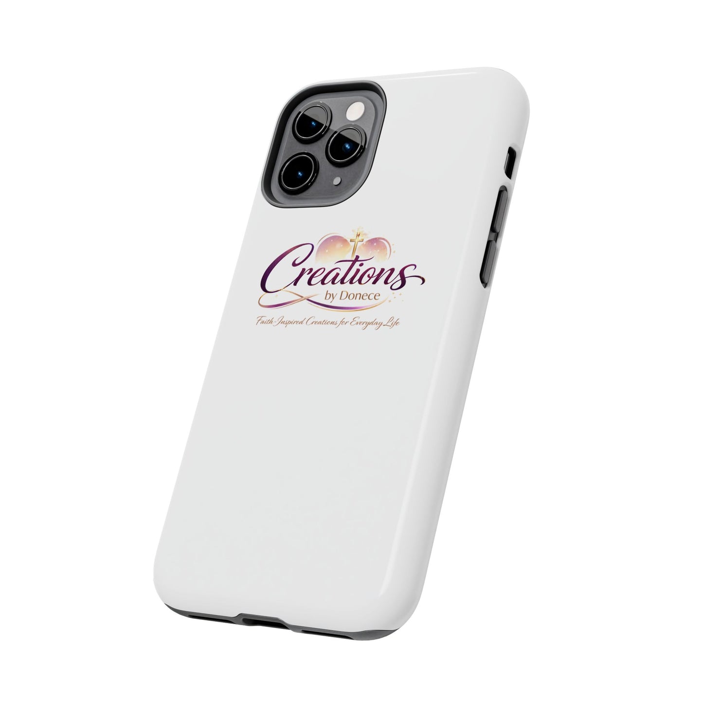 Creations by Donece Soft-Touch Tough Phone Case — Faith-Inspired Logo Protective Cover