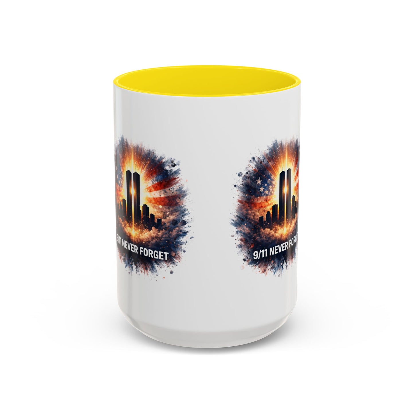 9/11 Never Forget Coffee Mug - Memorial Tribute Accent Mug (11/15oz)