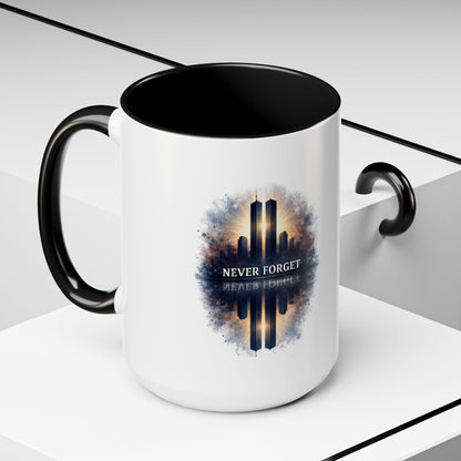Never Forget 9/11 Memorial Accent Coffee Mug (11/15oz)