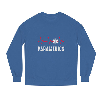 Paramedics Crewneck Sweatshirt — EMS Star of Life Heartbeat Design