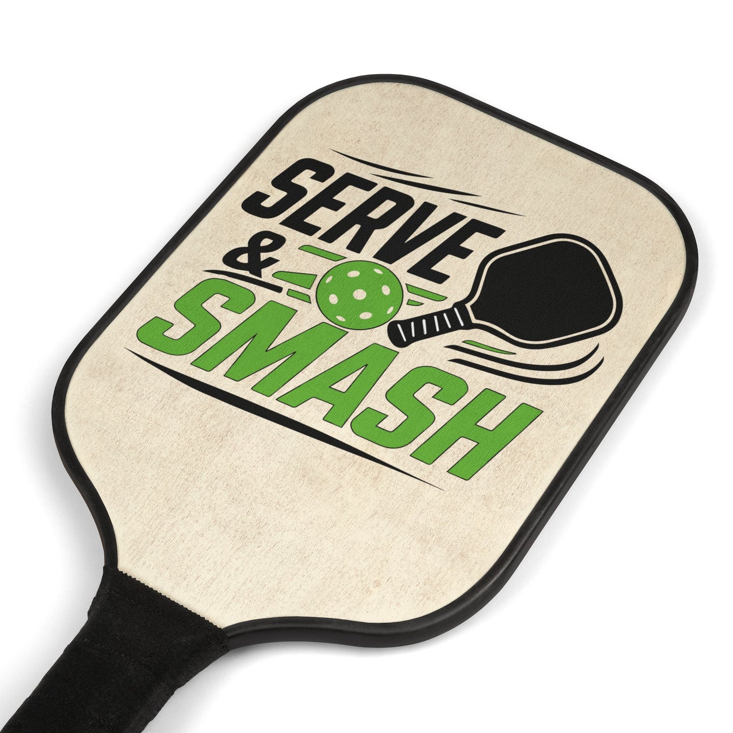 Serve & Smash Pickleball Paddle Set — 2 Paddles + Balls, Retro Green Design