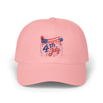 4th of July Dad Cap - "Happy 4th of July" Patriotic Baseball Hat