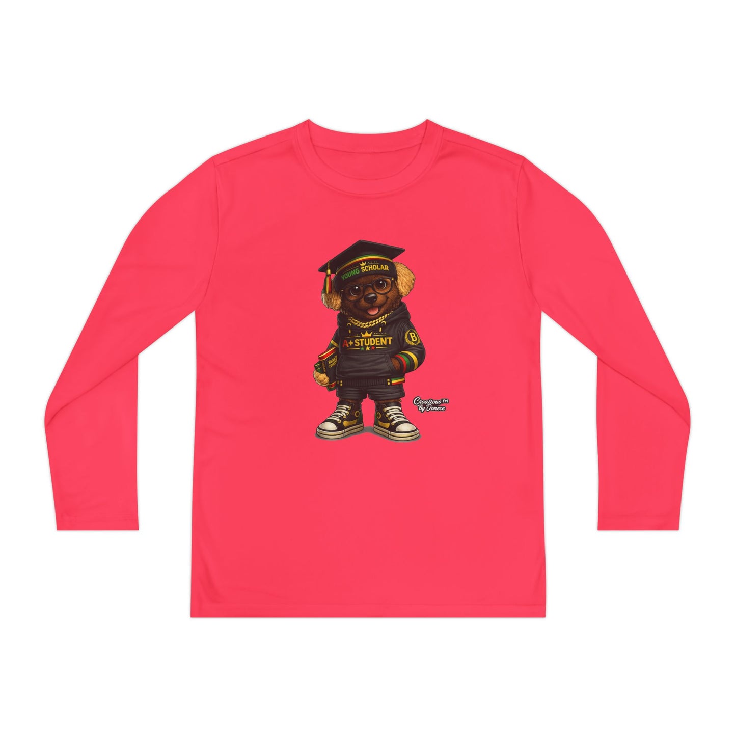 Youth Long Sleeve Tee — Graduation Bear Design