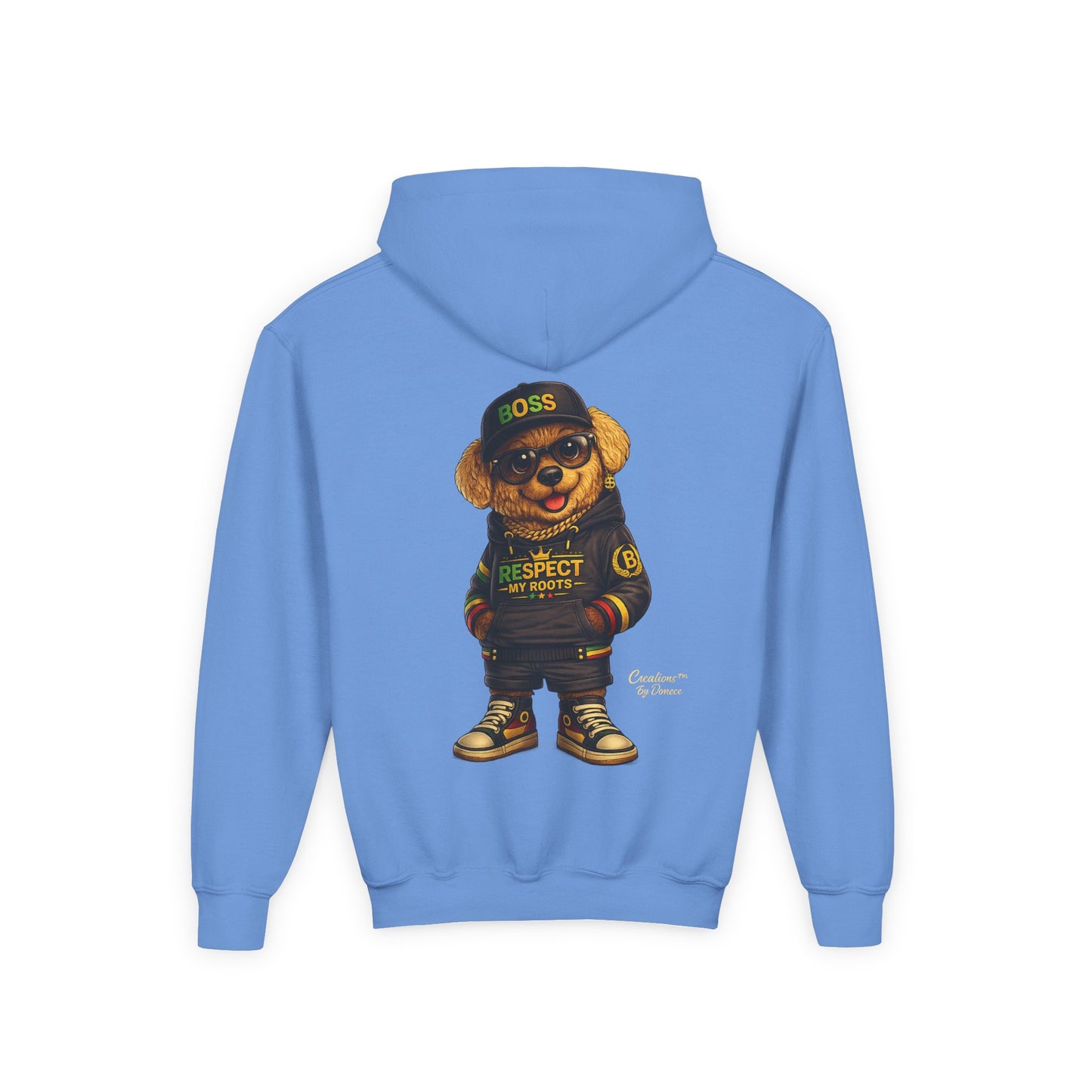 Youth Hoodie — Cool Bear 'Boss' Streetwear Design